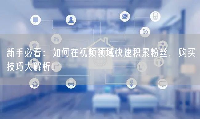 新手必看：如何在视频领域快速积累粉丝，购买技巧大解析！